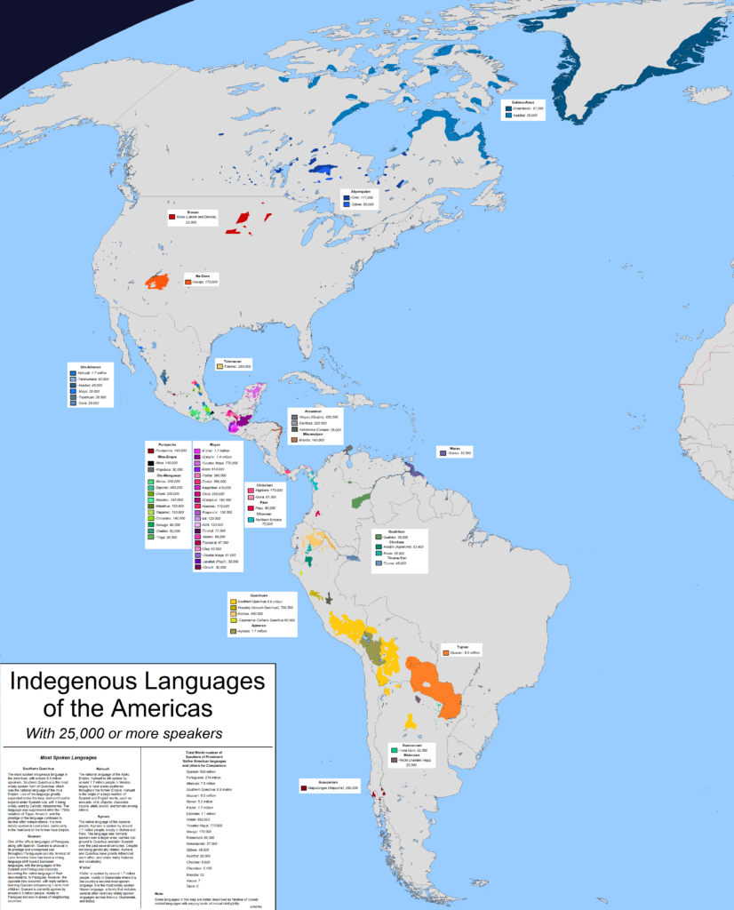 Indigenous languages of the Americas with more than 25,000 speakers