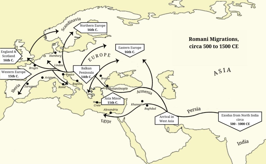 Migration Of The Romani People Mapped - Vivid Maps