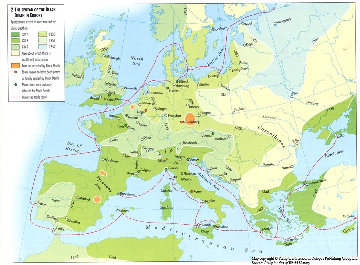 The Spread Of The Black Death In Europe Vivid Maps   Spread Of The Black Death In Europe 