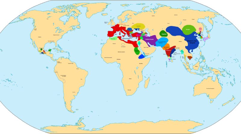 World map at 1 AD