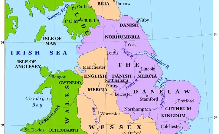 British Isles at the Time of Danish Conquest Mapped