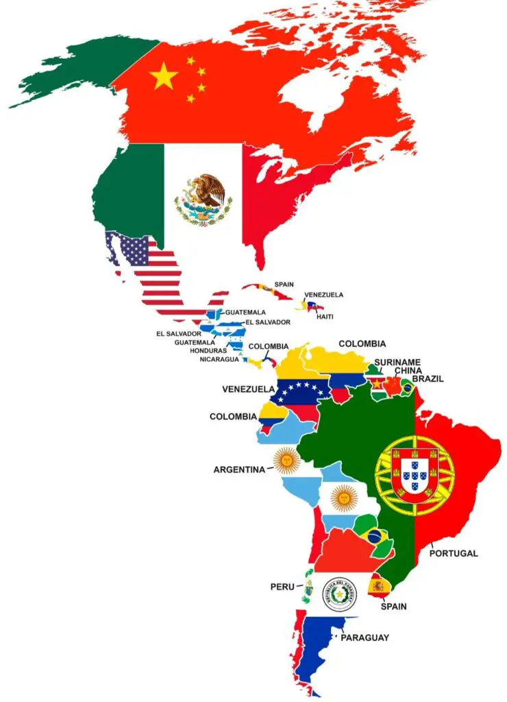 Largest Foreign Community in Each Country of Americas 