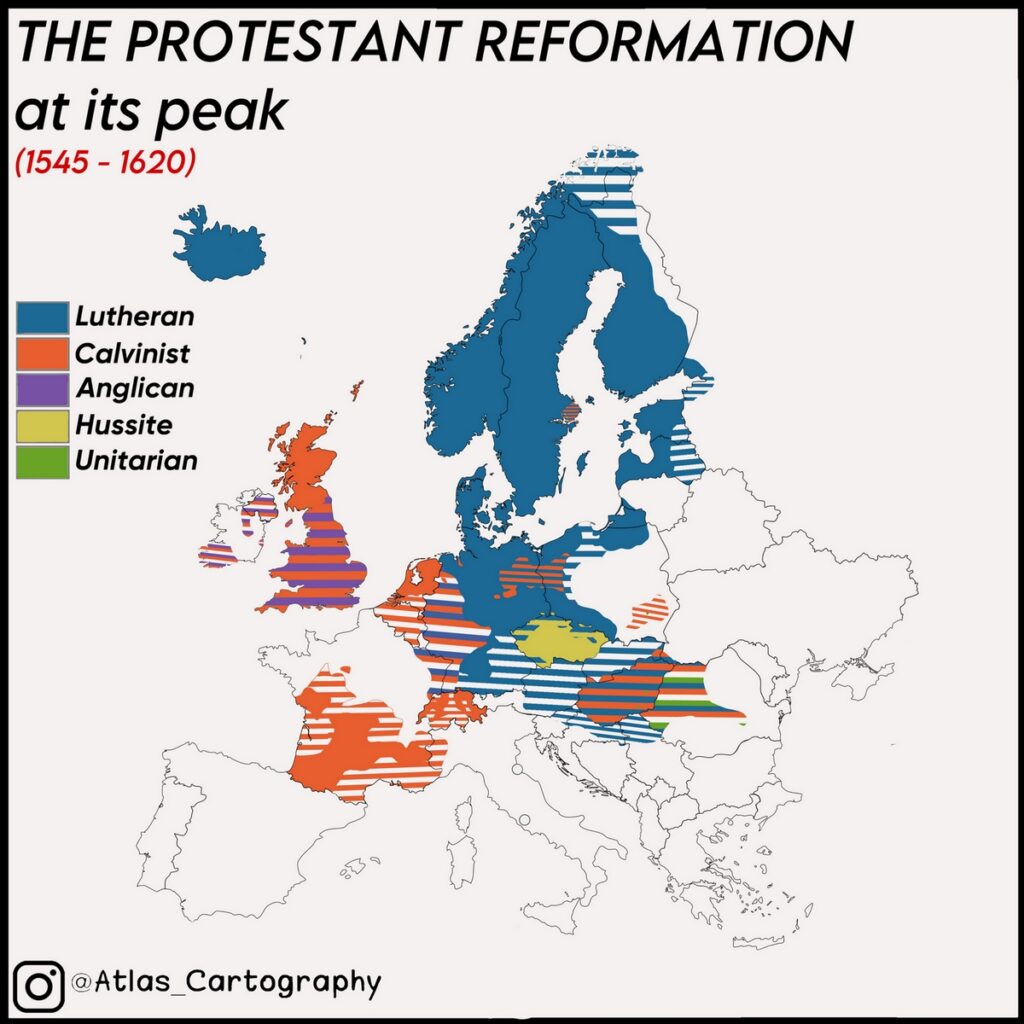 Protestant Reformation mapped