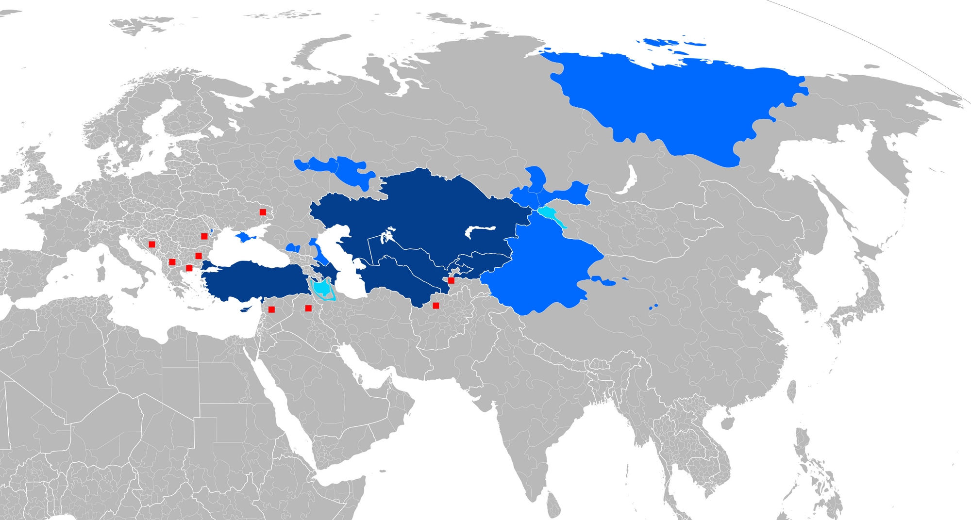 Where Are Turkic Languages Used Vivid Maps   Turkic Languages 