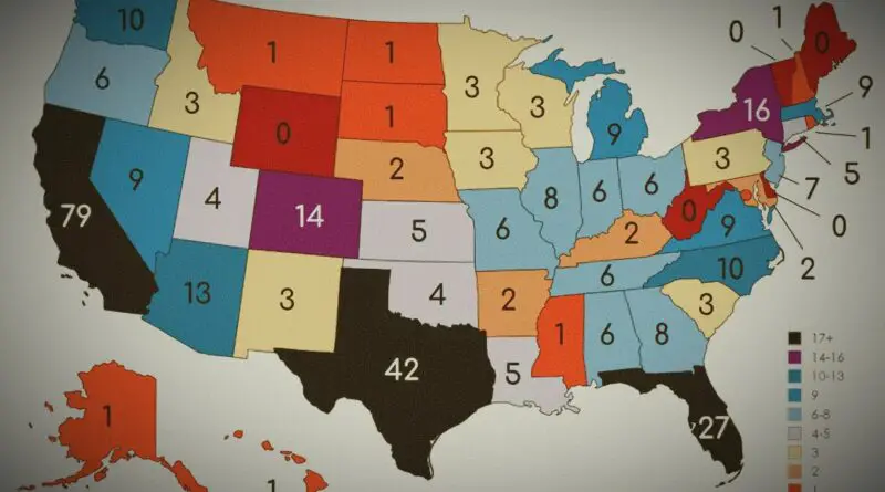 Cities with a population of 100k by U.S. state