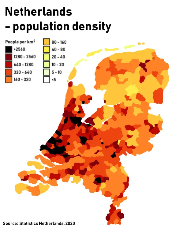 Netherlands: population density