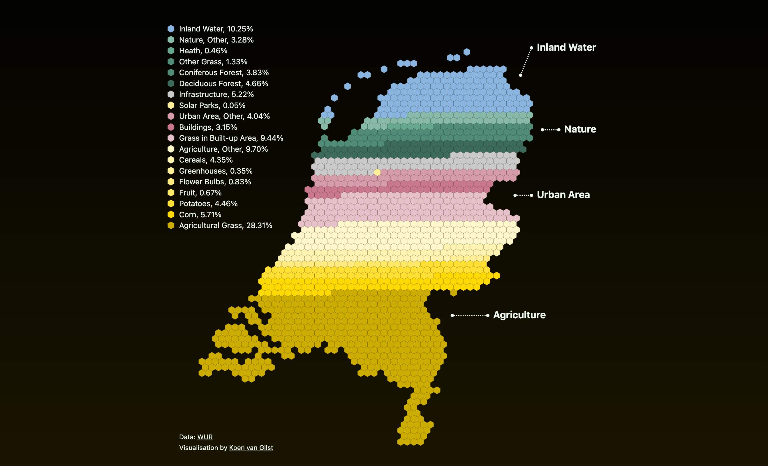 Land use in Netherland mapped