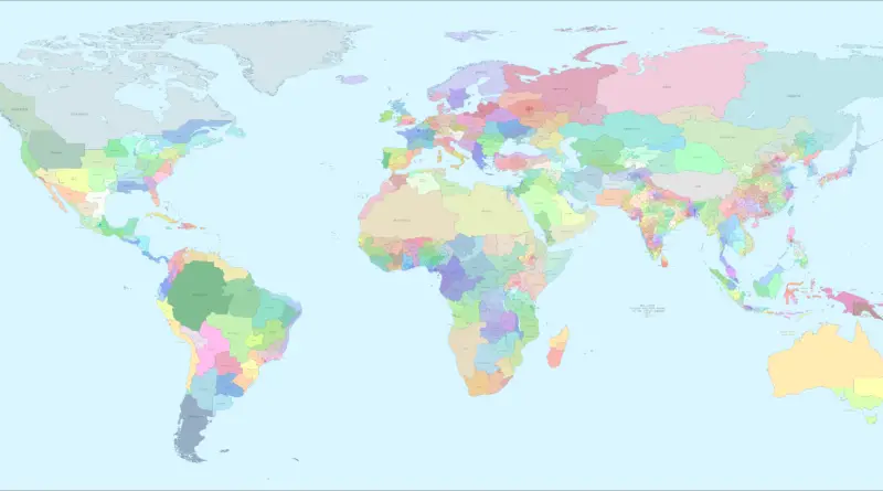 The world divided into 804 equal zones