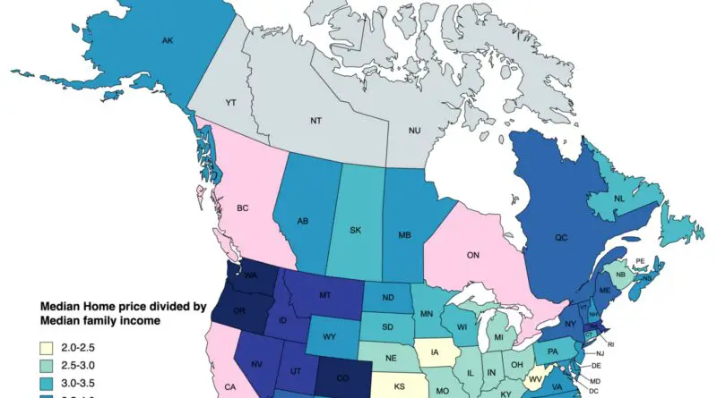 How Many Years You Need to Work to Buy a Home in North America Mapped