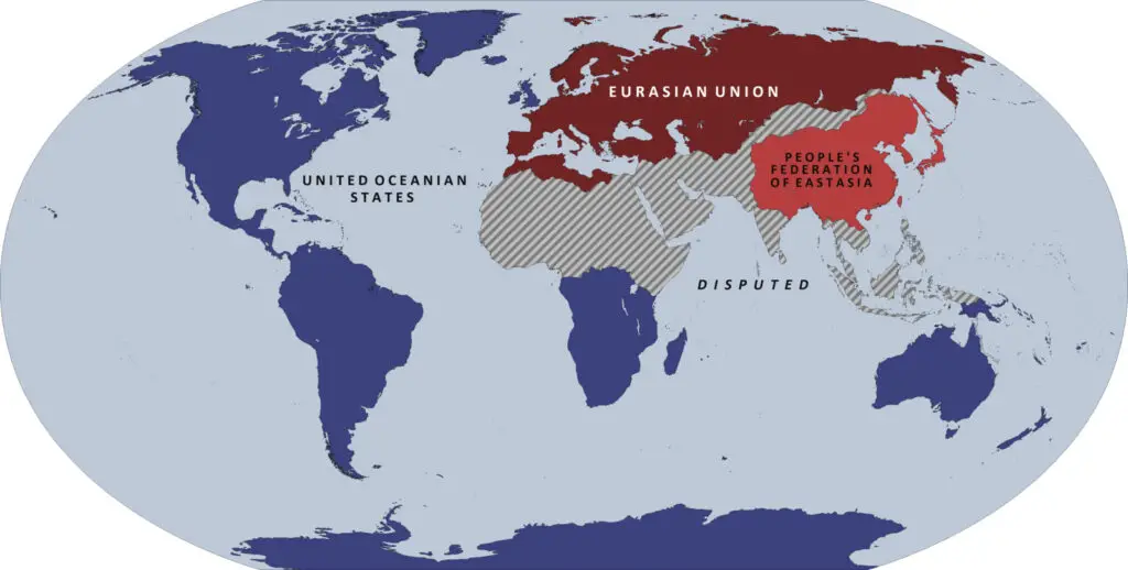 World Map in George Orwell’s 1984: A Dystopian Geography