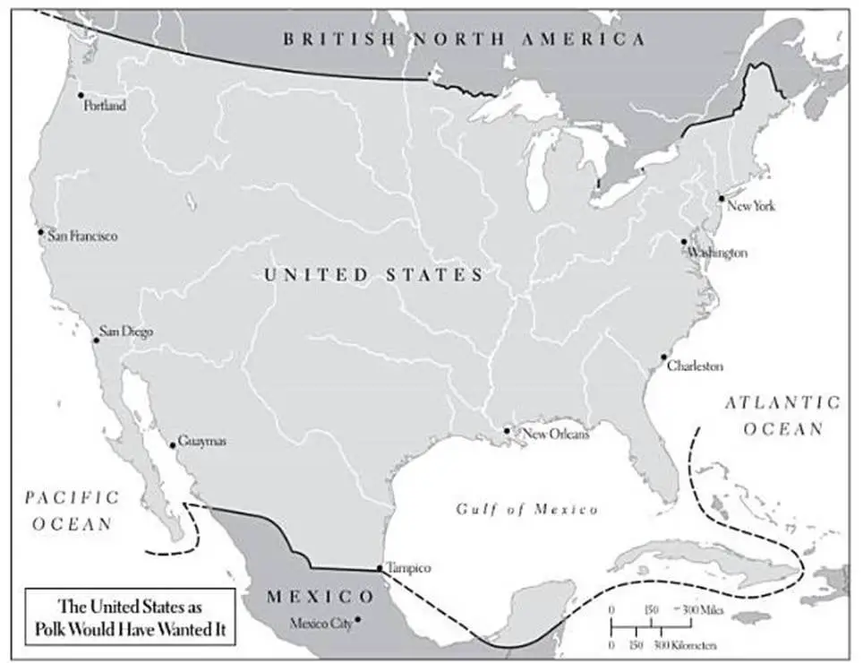 Map of the United States according to James Polk