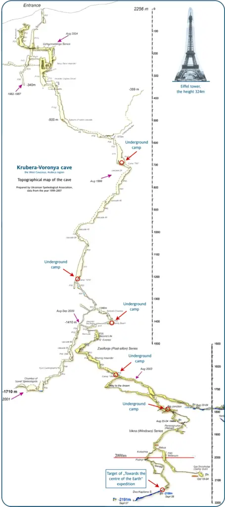 Krubera cave mapped