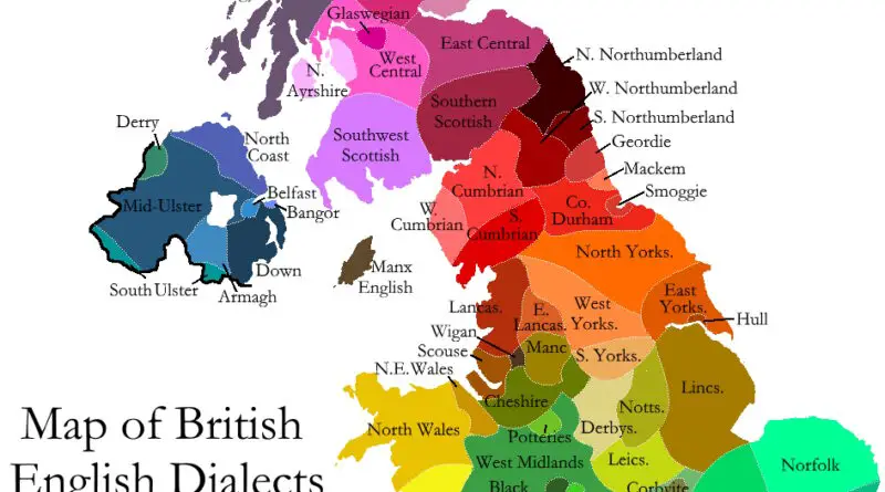 British dialects mapped