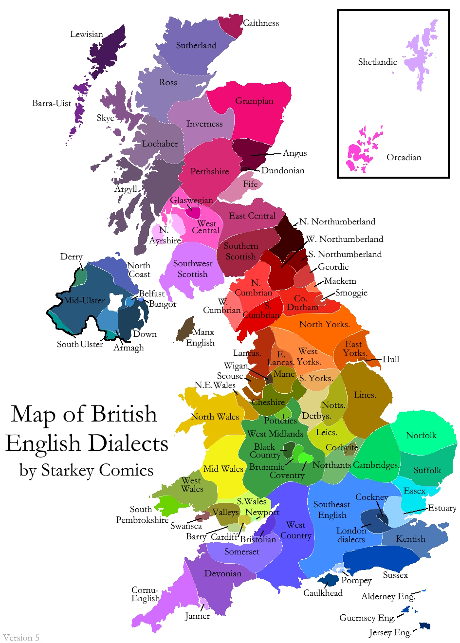 British dialects mapped