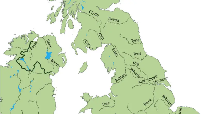 United Kingdom rivers mapped