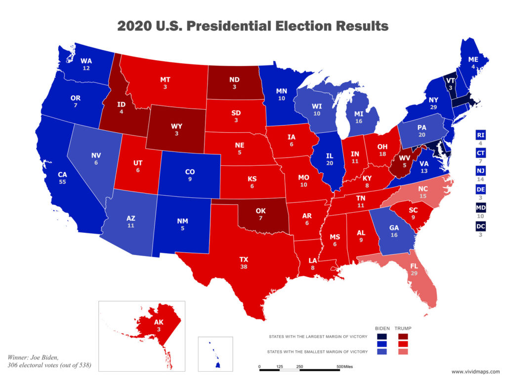 American election by State 2020