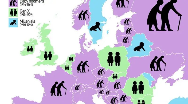 Generations in Europe mapped