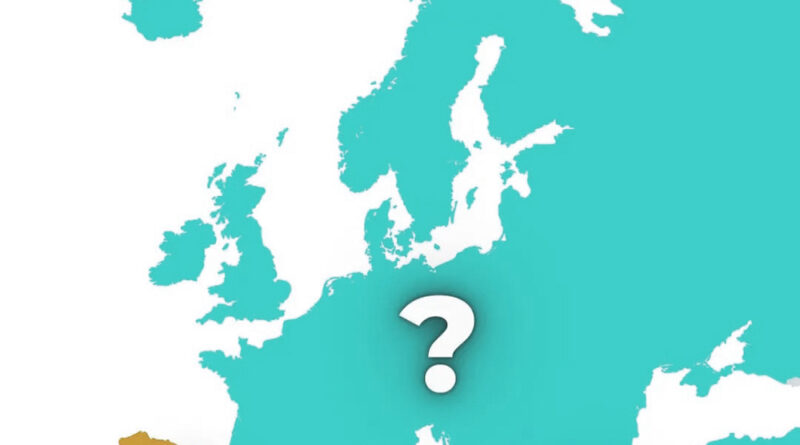 Question mark symbol in Europe mapped