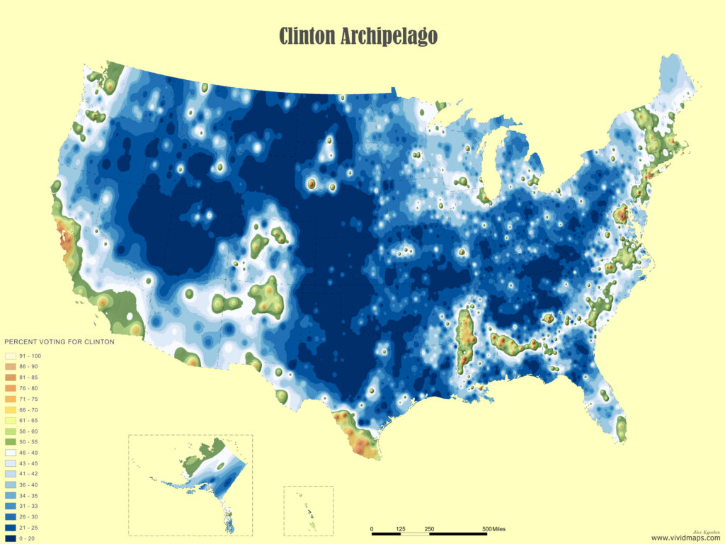 U.S. Election 2016: Clinton Archipelago