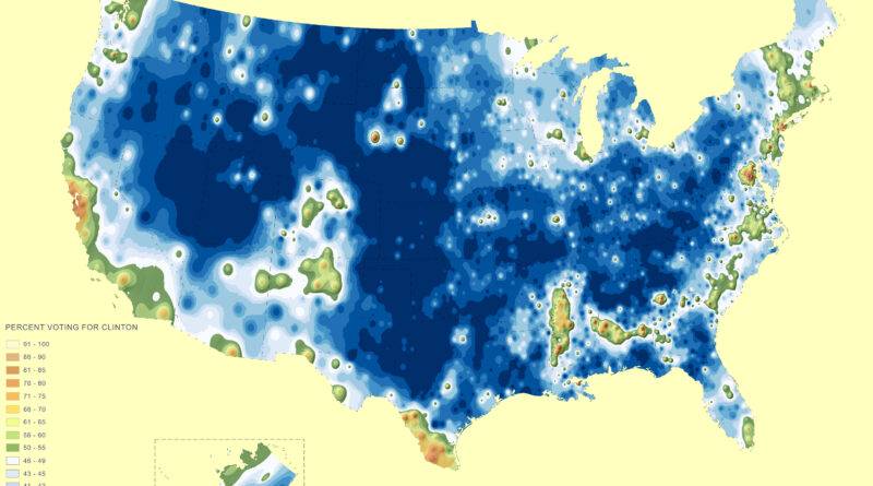 U.S. Election 2016: Clinton Archipelago