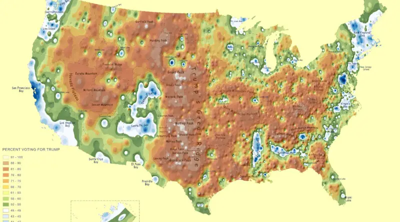 Trumpland topographical map