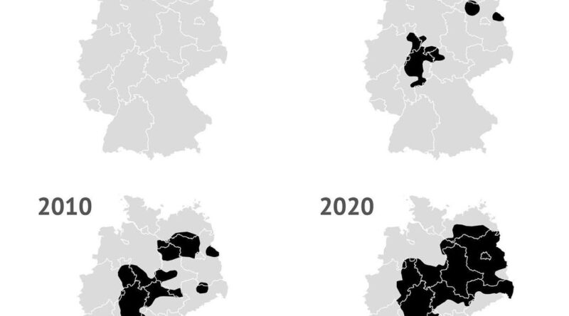 Raccoons in Germany mapped