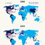 World map: Global Trade Dominance: U.S. vs. EU