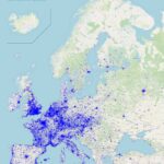 Exploring Europe's Tennis Court Landscape Tennis court density of Europe mapped