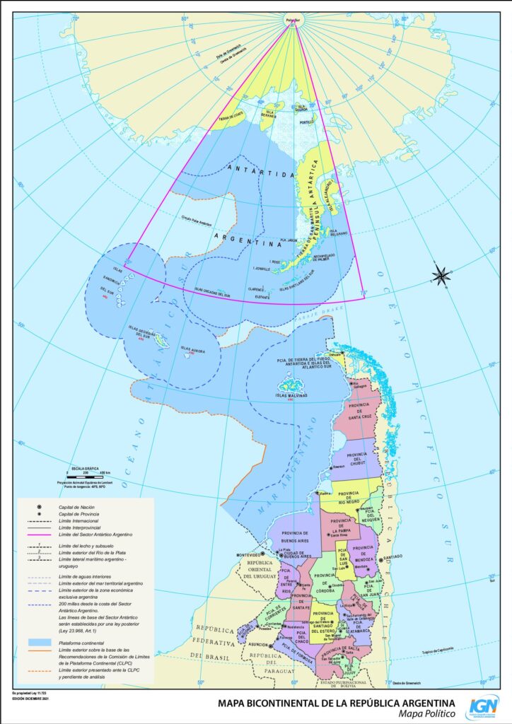 Argentina Turned Upside Down Mapped