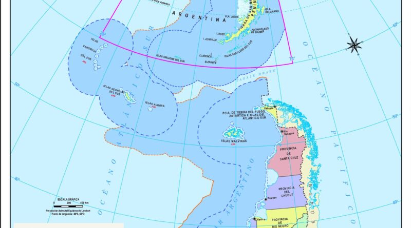 Argentina Turned Upside Down Mapped