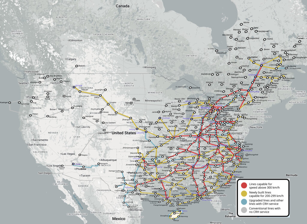 Chinese high speed railroads
