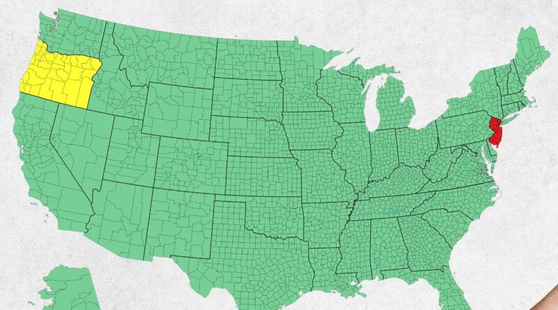 U.S. States where you can't pump your own gas