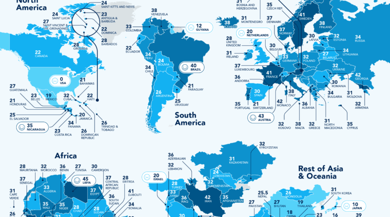 Mapped: Which Countries Get the Most Paid Time Off Overall