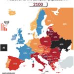 Map of European population in 2100 (forecasted)