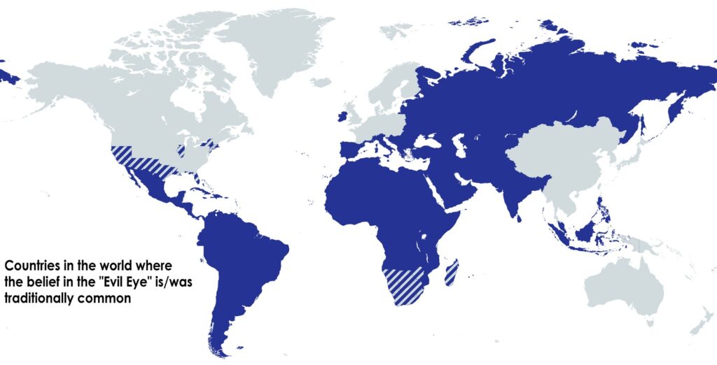 Mapped: Where the folk belief of the "Evil Eye" is common
