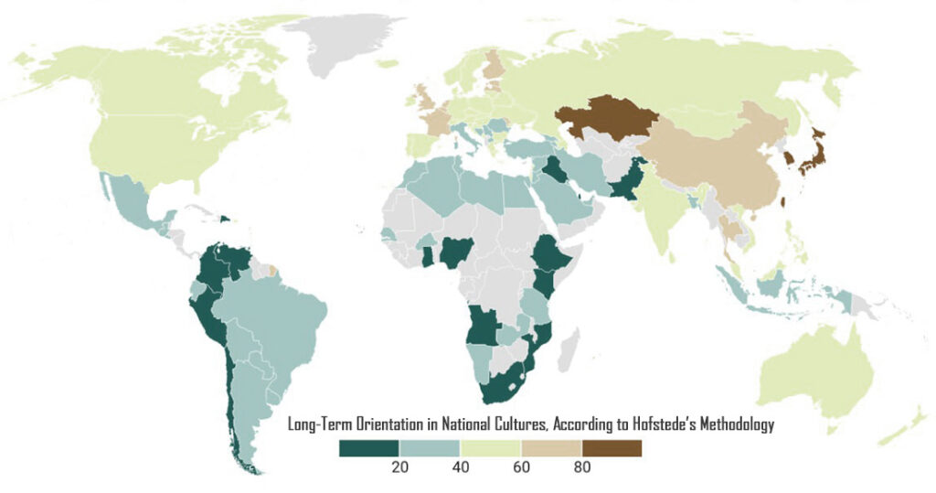 Mapped: Long-Term Orientation in World Cultures