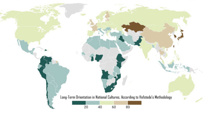 Mapped: Long-Term Orientation in World Cultures