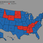 How college educated women voted in 2024 mapped