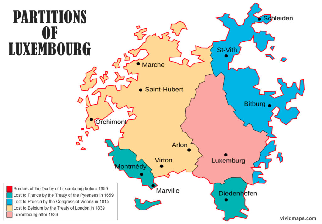 Luxemburg partition mapped