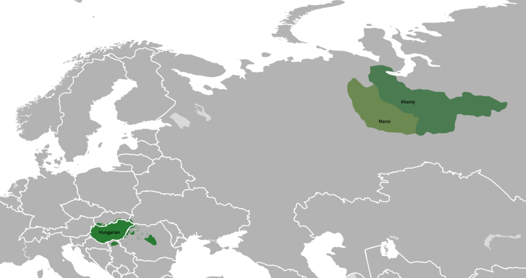 Ugric languages mapped