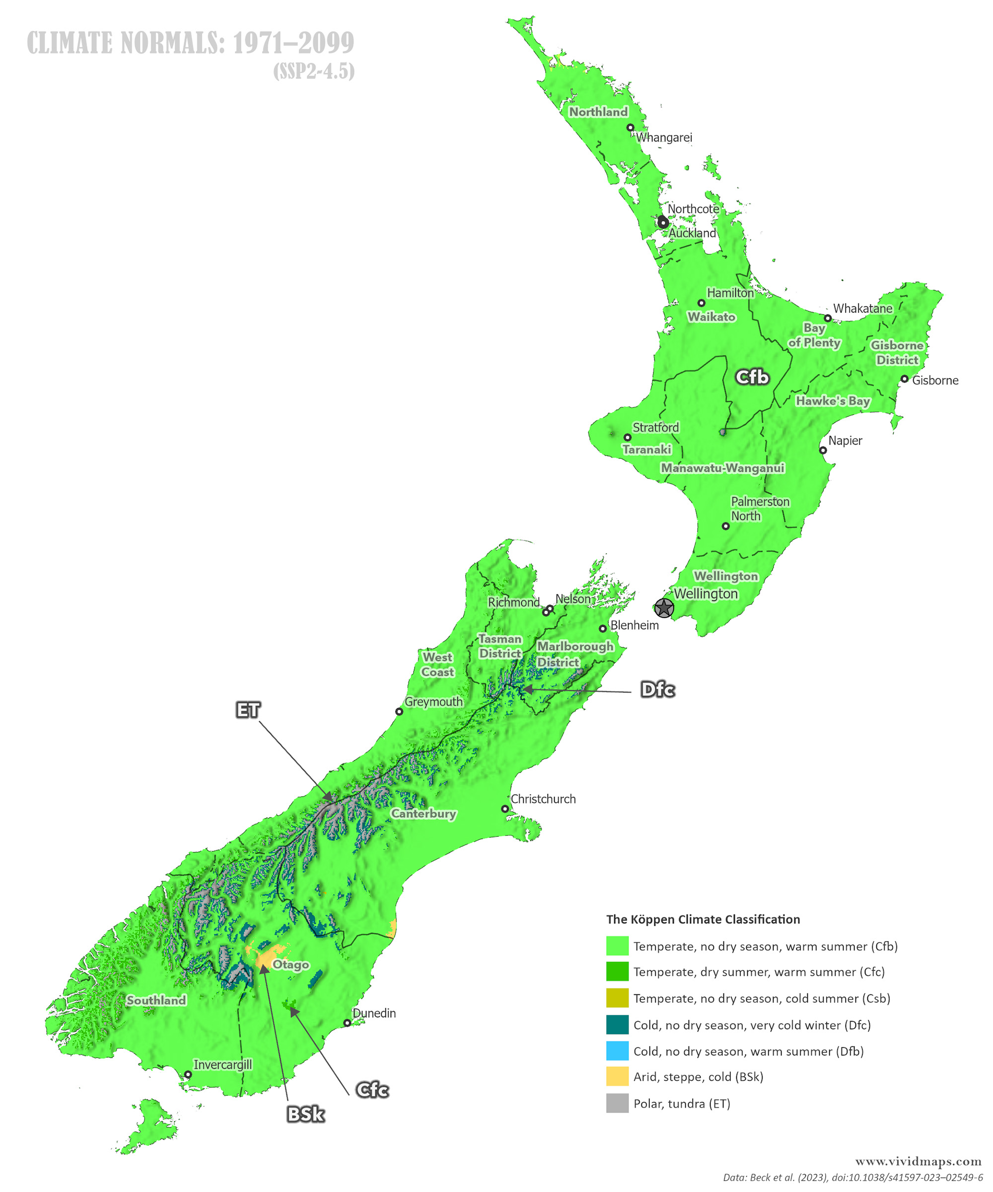 Climate of New Zealand in 2099 mapped