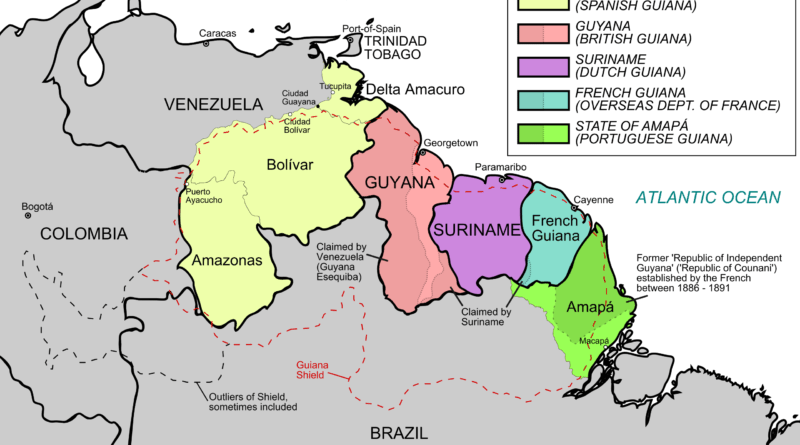 Map of the Five Guianas