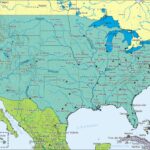 Wall map of the United States