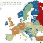 Mobilization Reserves vs Willingness to Fight Across Europe Mobilization Reserve in Case of War mapped