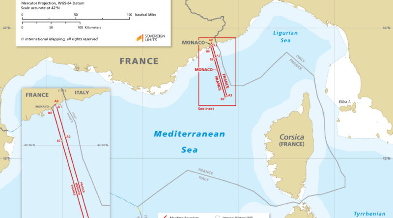 Monaco territorial waters mapped