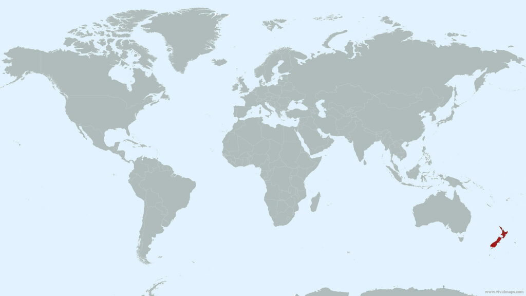 New Zealand Location World Map