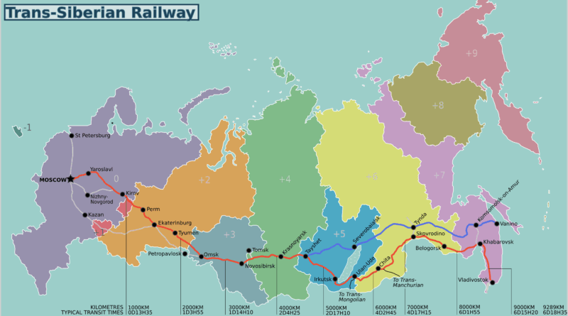 Trans-Siberian Railway map
