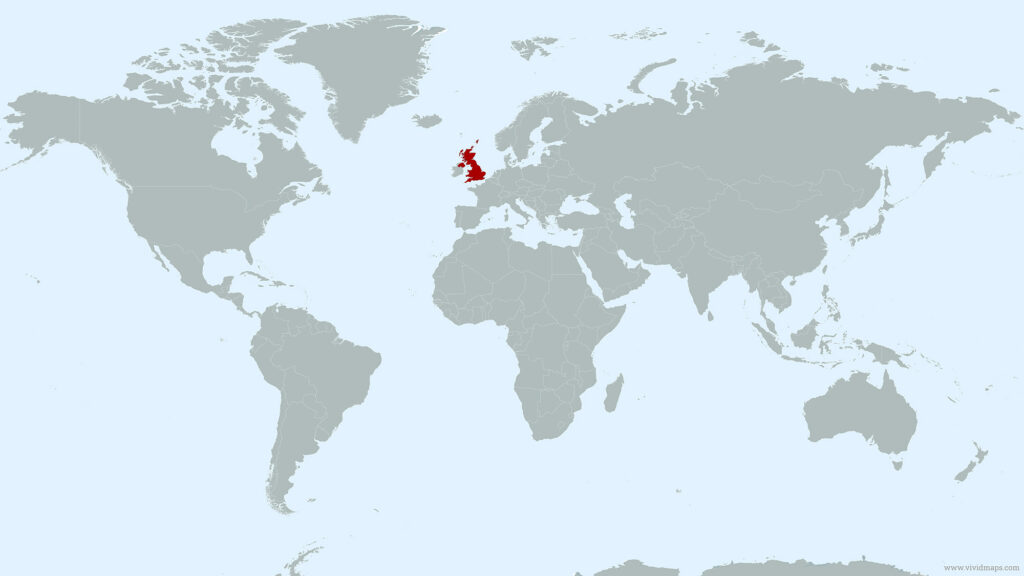 The United Kingdom Location World Map