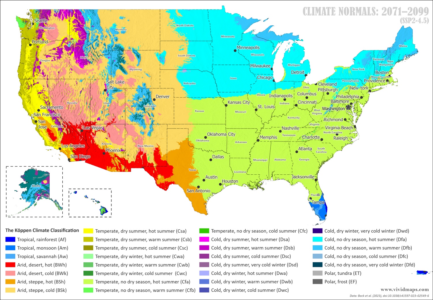 "Köppen-Geiger Climate Classification Maps for 2071–2099