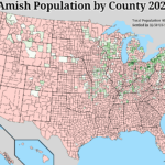 Where 410,000 Amish Live in America Amish Population by U.S County mapped